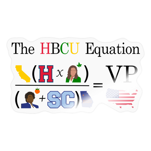 Harris/Abrams Equation Sticker - transparent glossy
