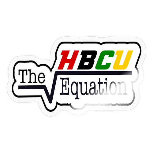 The HBCU Equation Sticker - transparent glossy